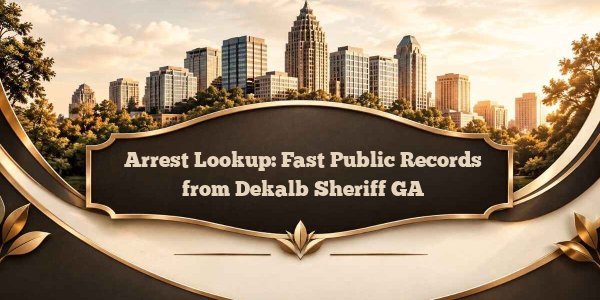 Arrest Lookup: Fast Public Records from Dekalb Sheriff GA