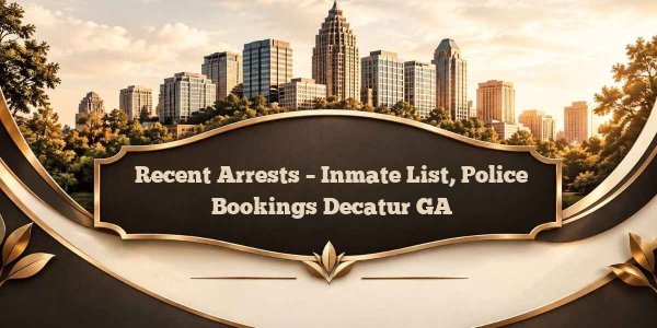 Recent Arrests – Inmate List, Police Bookings Decatur GA